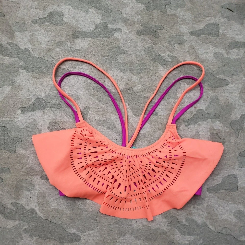 Victoria's‎ Secret Swimwear Top Womens XS Orange